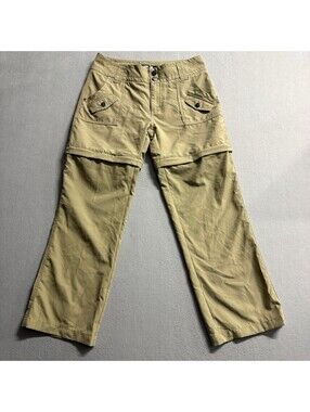 Rugged Exposure convertible Cargo Pants Womens 6 Green Hiking Outdoor Zip Off